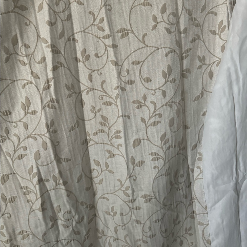 Leaf Light-Filtering Grommet Top Double Curtain Panel
